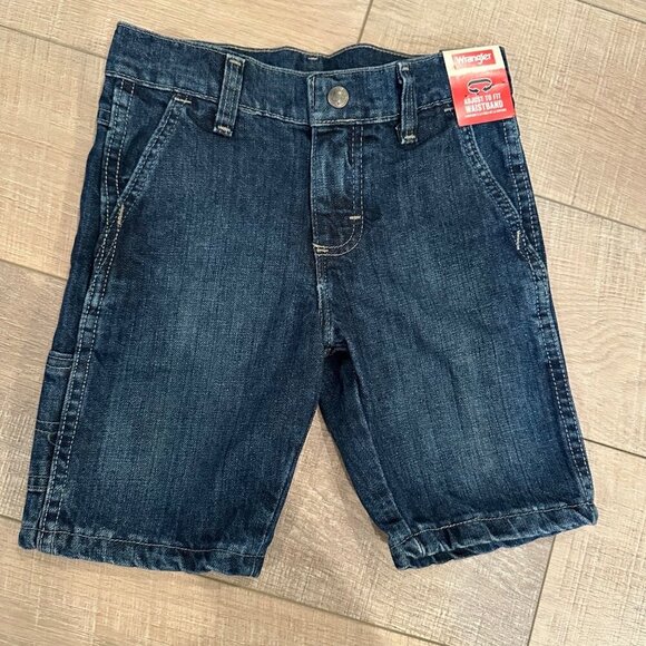 Wrangler Boys Adjustable Waistband Denim Shorts Size 5 NEW - Picture 1 of 7